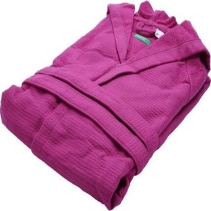 Benetton Dark Pink Honeycomb Bathrobe XL