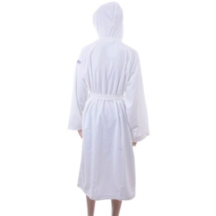 Benetton White Solid Logo Bathrobe