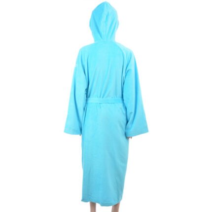 Benetton Blue Solid Logo Bathrobe
