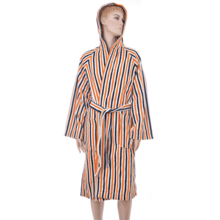 Benetton New Sunny Blue/Orange Bathrobe M