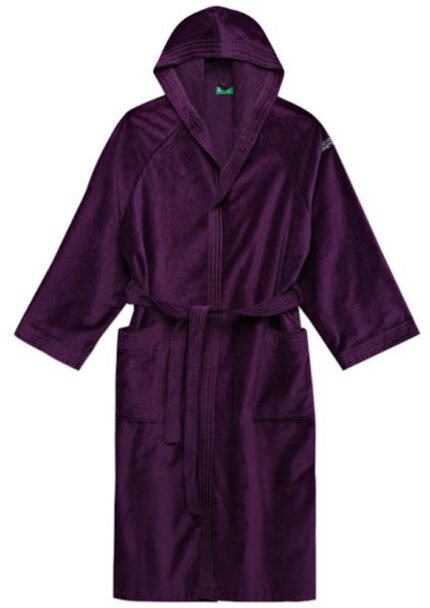 Benetton Purple Solid Logo Bathrobe