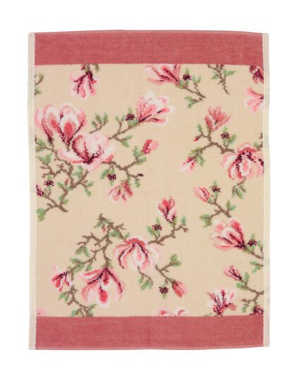 Feiler Magnolia Red Chenille Hand Towel 37x50cm