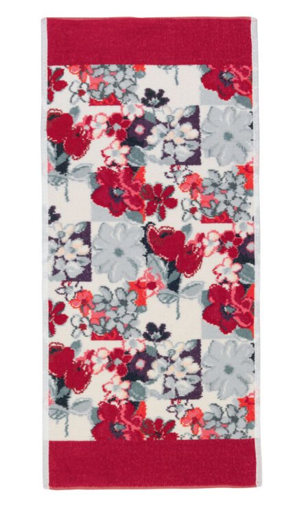 Feiler Valencia Red Chenille Hand Towel 37x80cm