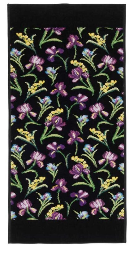 Feiler Desiree Black Chenille Bath Towel 50x100cm