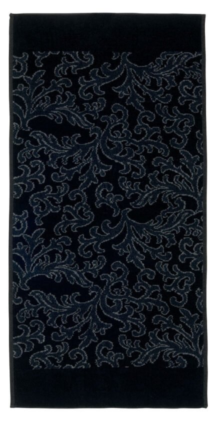 Feiler Arabeske Black Chenille Bath Towel 50x100cm
