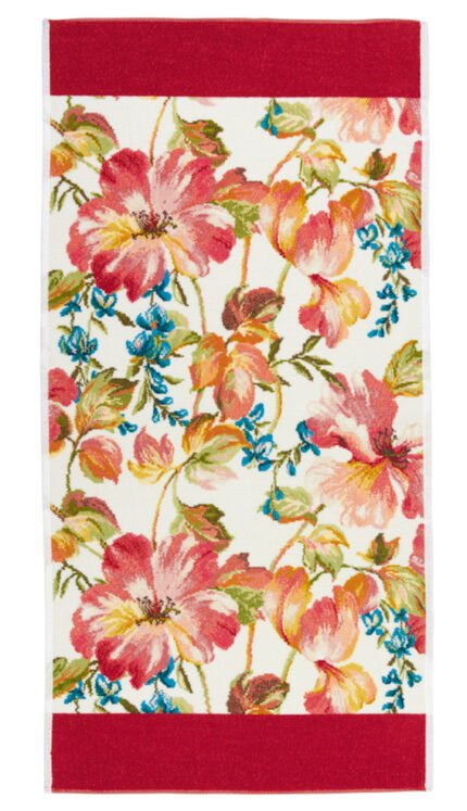 Feiler Hibiscus Red Bath Towel 50x100cm