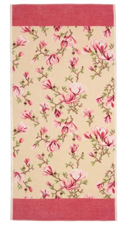 Feiler Magnolia Red Hand Towel 37x80cm