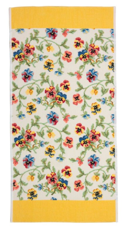 Feiler Viola Yellow Chenille Bath Towel 50x100cm